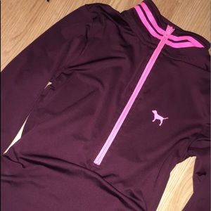 pink quarter zip